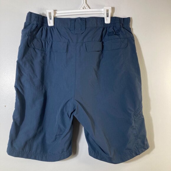 Mens Jack Wolfskin Nylon Outdoor Cargo‎ Performance Shorts Blue L/34" - Picture 2 of 9
